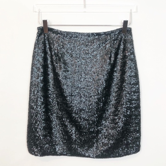 Halogen Black Metallic Sequin Skirt 4P - Picture 2 of 8